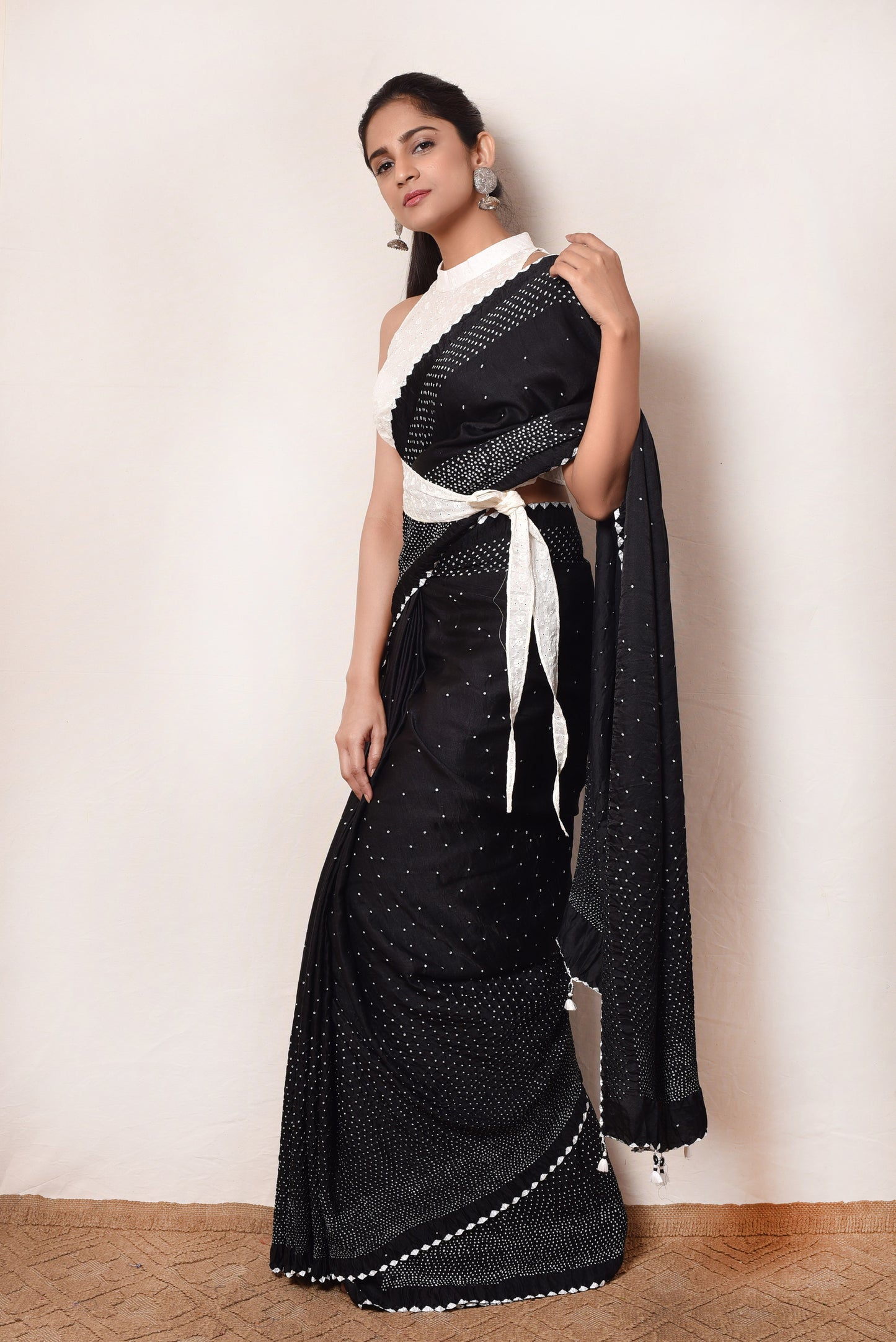 Classic Black Gaji Silk Saree