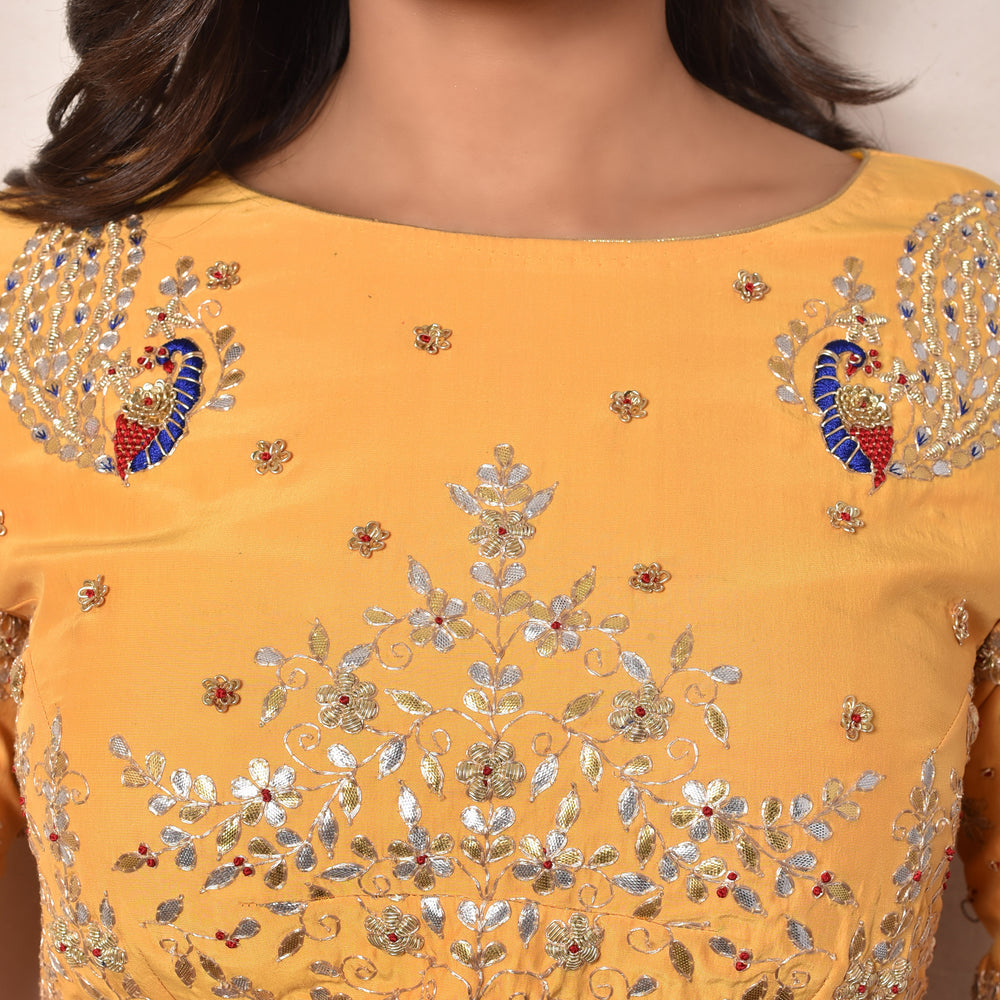 
                      
                        Yellow Gota Patti Blouse in Crepe
                      
                    