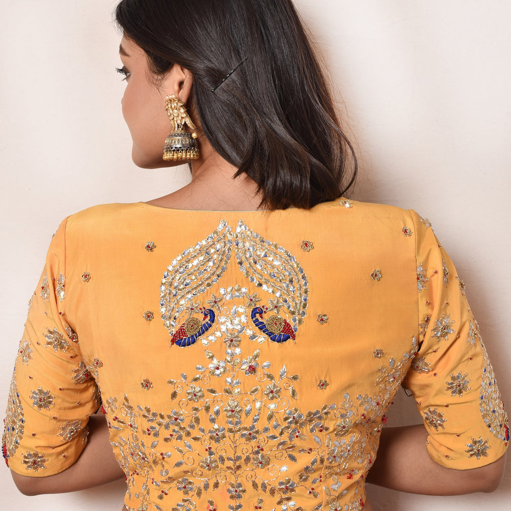 
                      
                        Yellow Gota Patti Blouse in Crepe
                      
                    