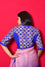 Shaded Organza Saree with Bandhani Blouse - Blue Pink