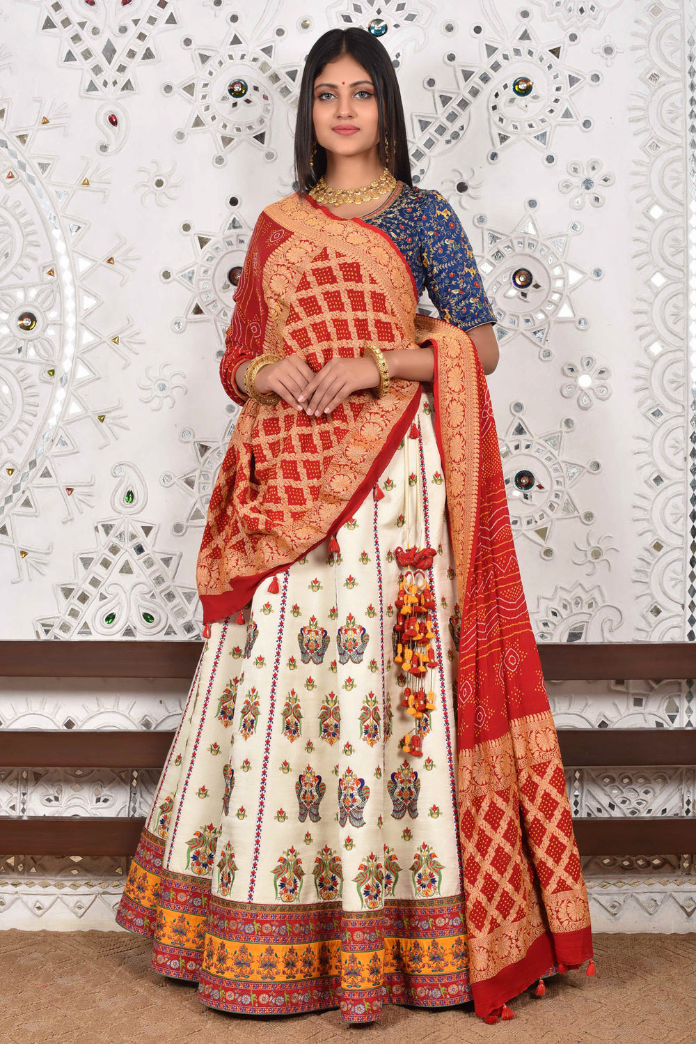 Resham Hand Embroidered Lehenga Set