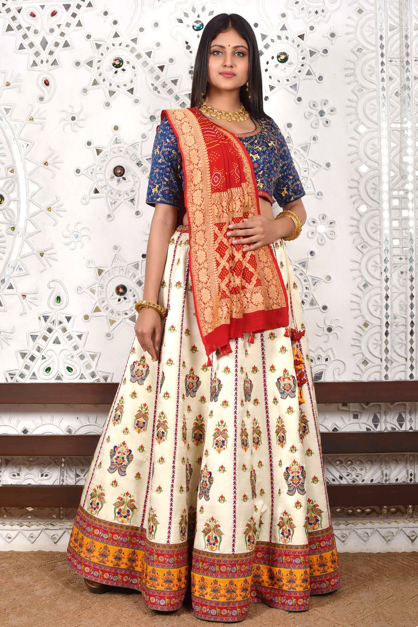 Resham Hand Embroidered Lehenga Set