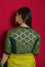 Shaded Organza Saree with Bandhani Blouse - Green