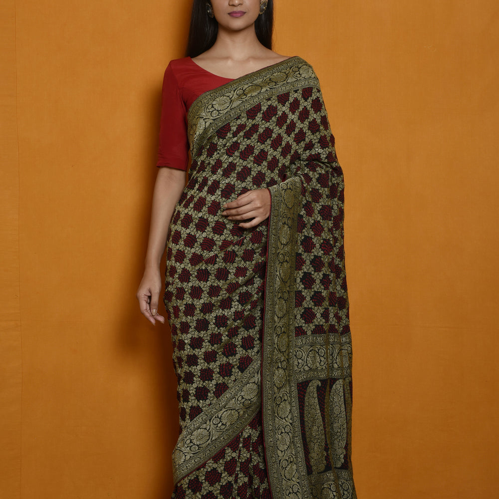 
                      
                        Classic Gharchola Saree in Black
                      
                    