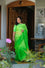Green Shaded Pure Organza Saree With Bandhani Blouse