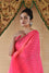 Shades of Pink and Peach Bandhani on Organza Saree with Gota Patti