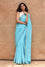 Sky Blue Bandhani on Linen Sari
