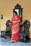 Pure Zari Banarasi Bandhani Saree in a Festive Red