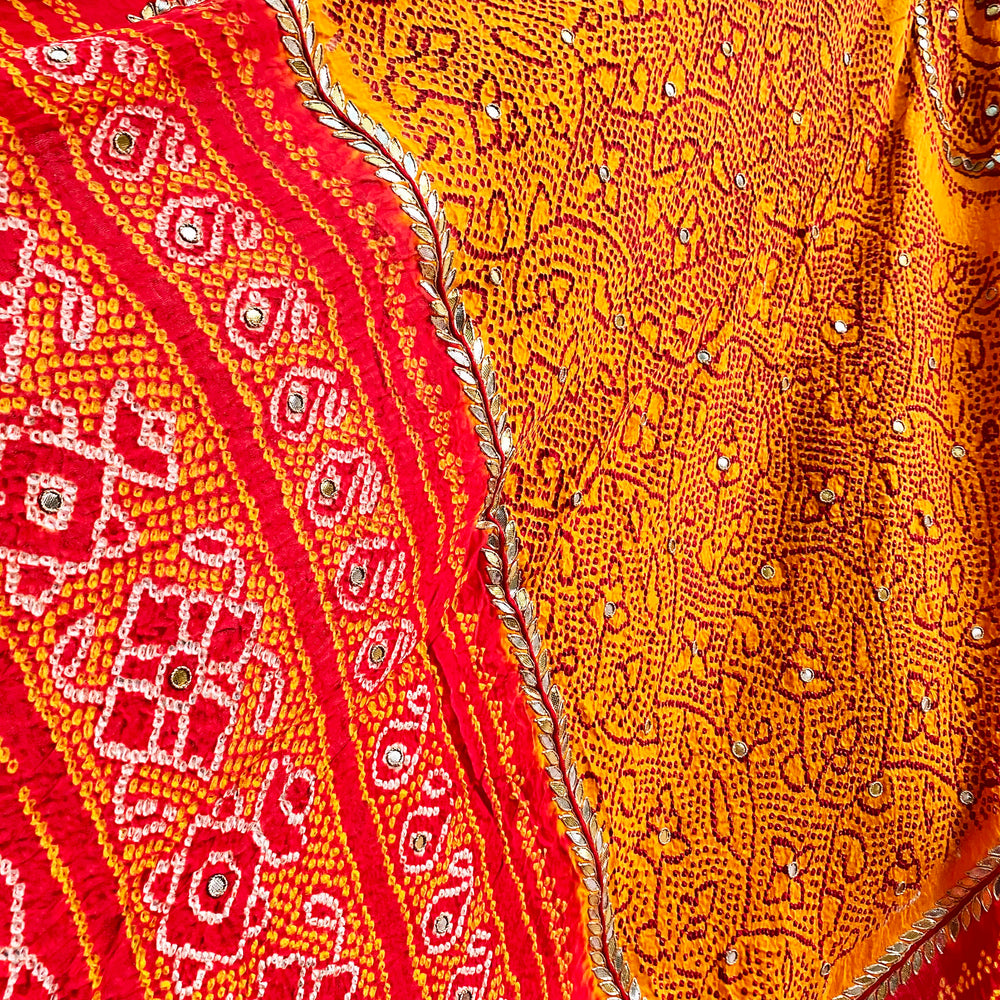 
                      
                        Red Bandhani Peeliya Gaji Silk Dupatta
                      
                    